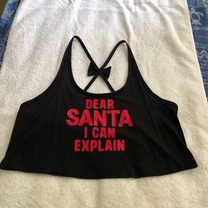 🎅🎄VICTORIA'S SECRET Sequin 🎀Bow🎀 Crop Top